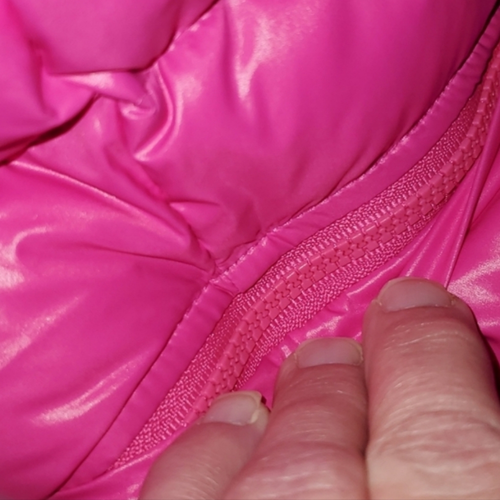NWOT Polo Ralph Lauren Babygirl Hot Pink Quilted Hood Puffer Down Jacket 9 Mos. - Picture 10 of 16